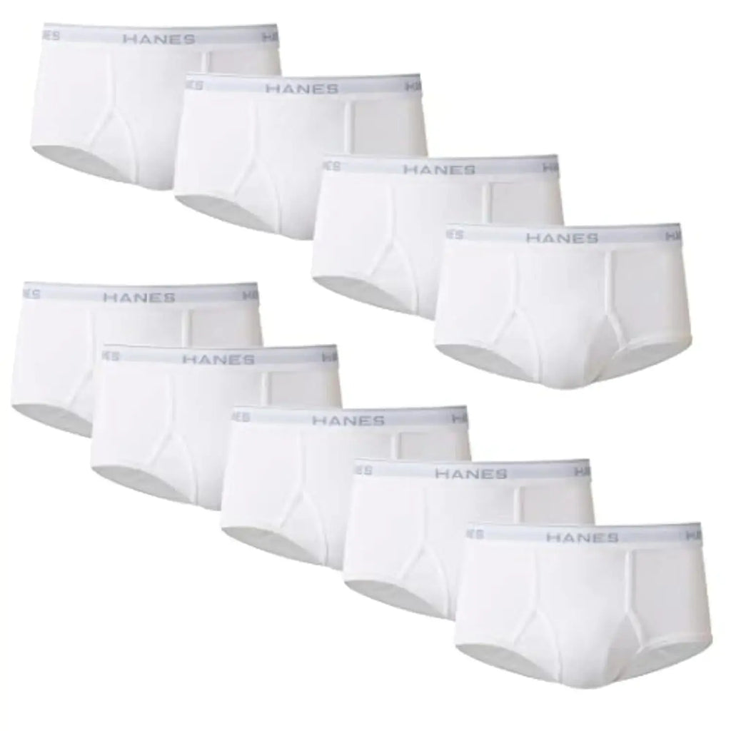 Hanes Men's Moisture-Wicking Cotton Briefs, Available in White and Black, Multi-Packs Available XX-Large White - 7 Pack