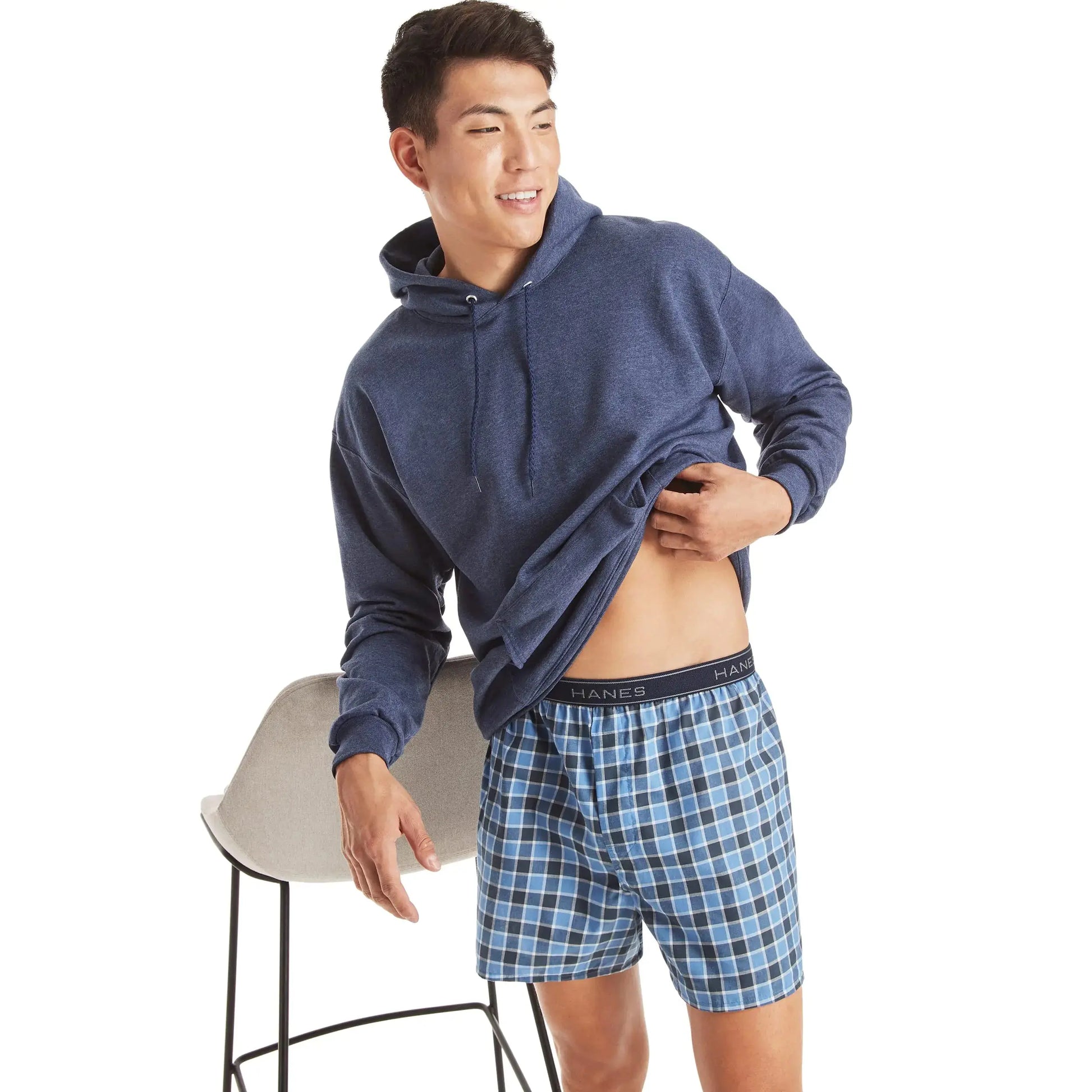 Hanes Men's Tagless Boxer Underwear, Exposed Waistband, Multi-packs