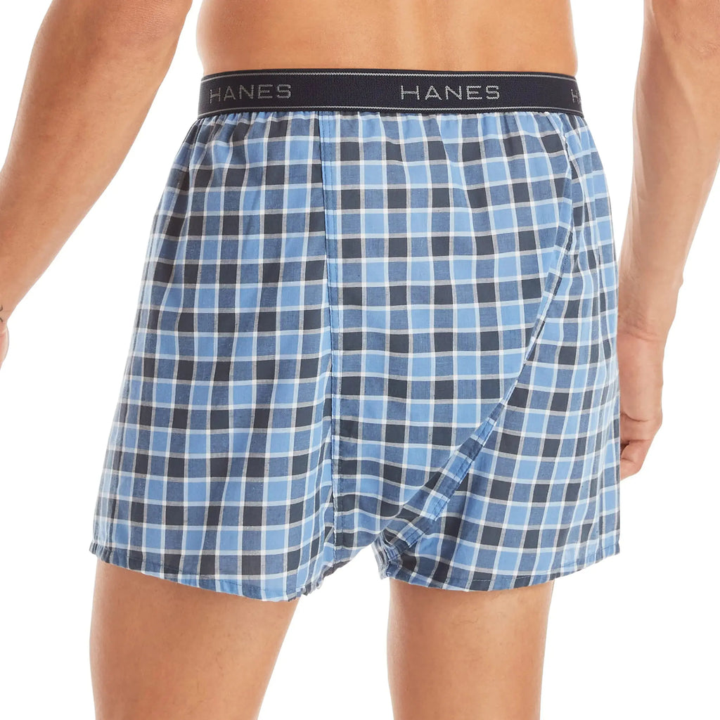 Hanes Men's Tagless Boxer Underwear, Exposed Waistband, Multi-packs