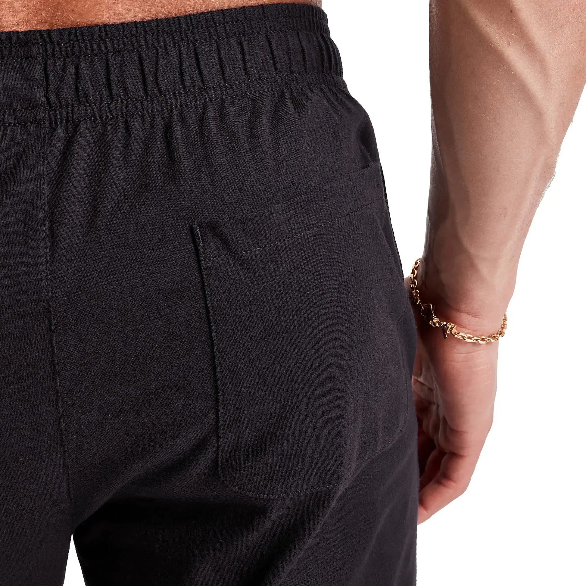 Hanes Originals Cotton Joggers, Jersey Sweatpants for Men with Pockets, 30" Inseam Large Black