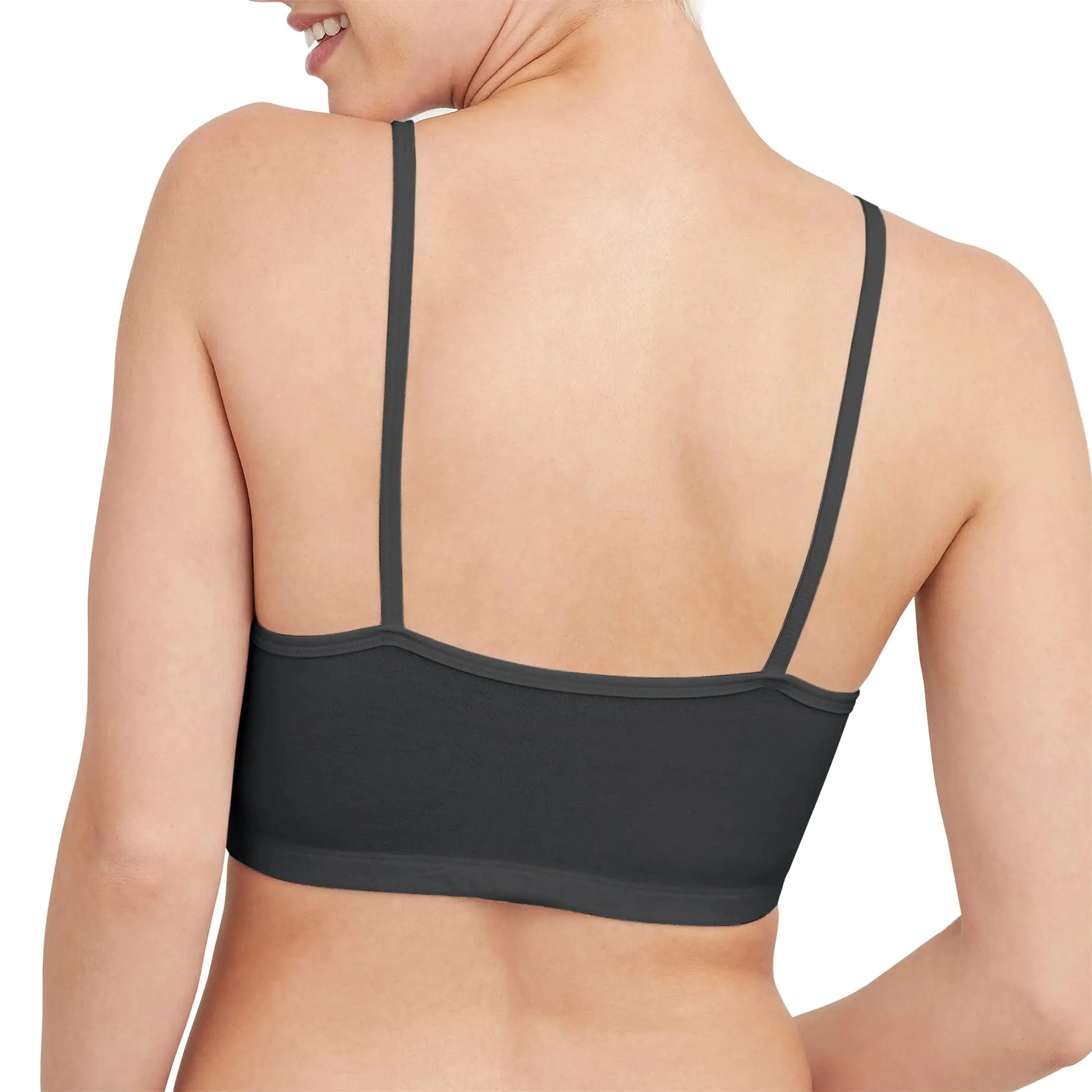 Hanes Women's Cotton String Bralette  - 3-Pack X-Large Black