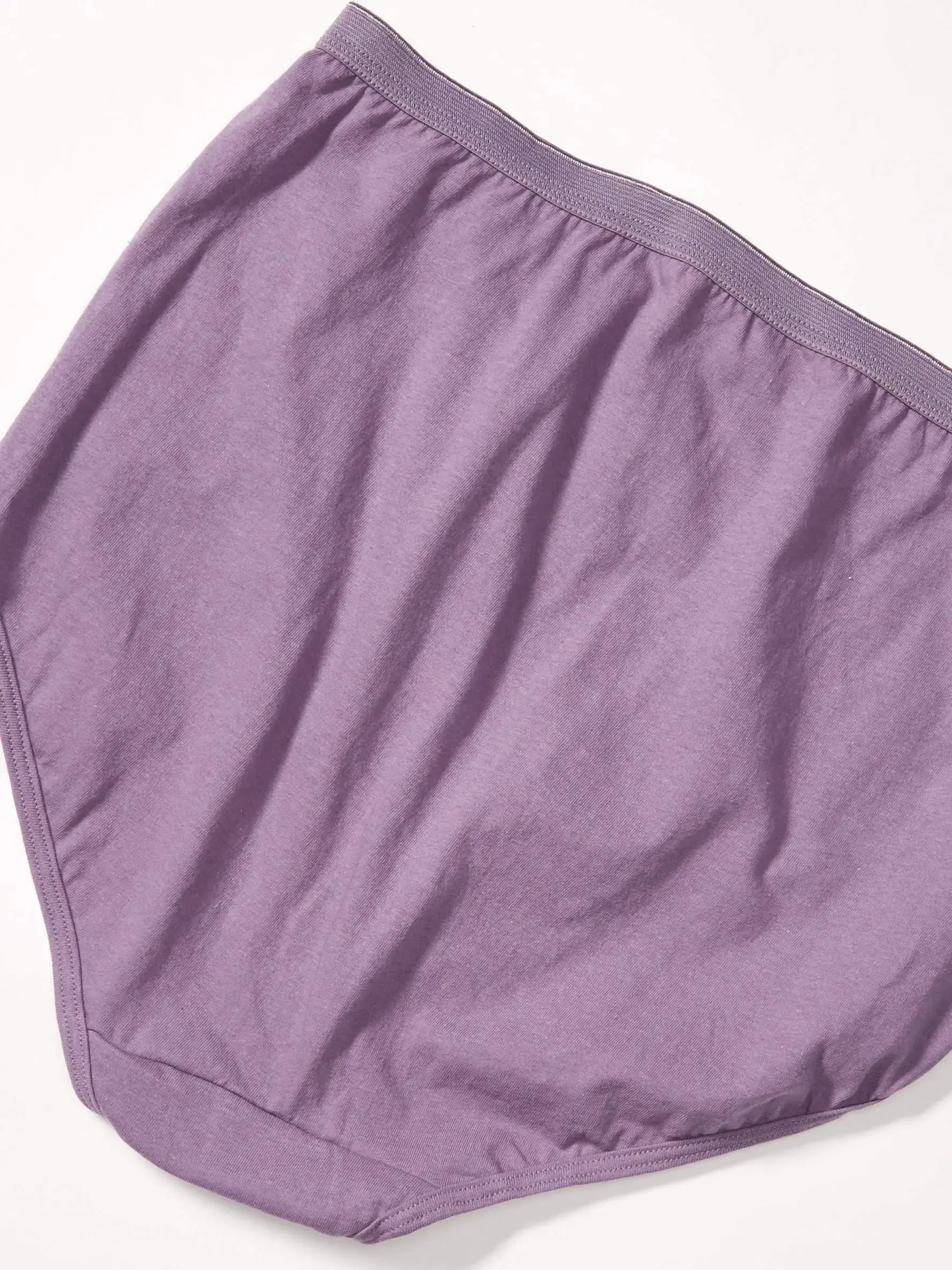 Hanes Womens Just My Size High-Waist Cotton Brief Underwear - 6 Pack High-Rise Brief