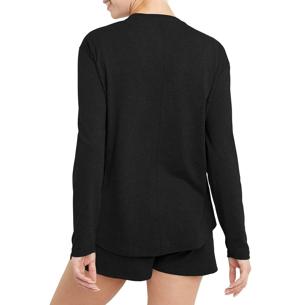 Hanes Womens Originals Tri-Blend Long-Sleeve T-Shirt - Crewneck Relaxed Fit Tee