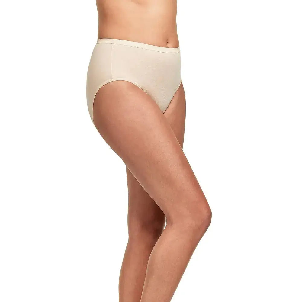 Hanes womens High-waisted Briefs Panties Pack, Lightweight Moisture-wicking Underwear, 6-pack