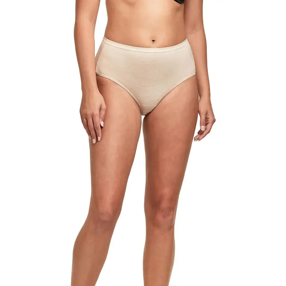 Hanes womens High-waisted Briefs Panties Pack, Lightweight Moisture-wicking Underwear, 6-pack
