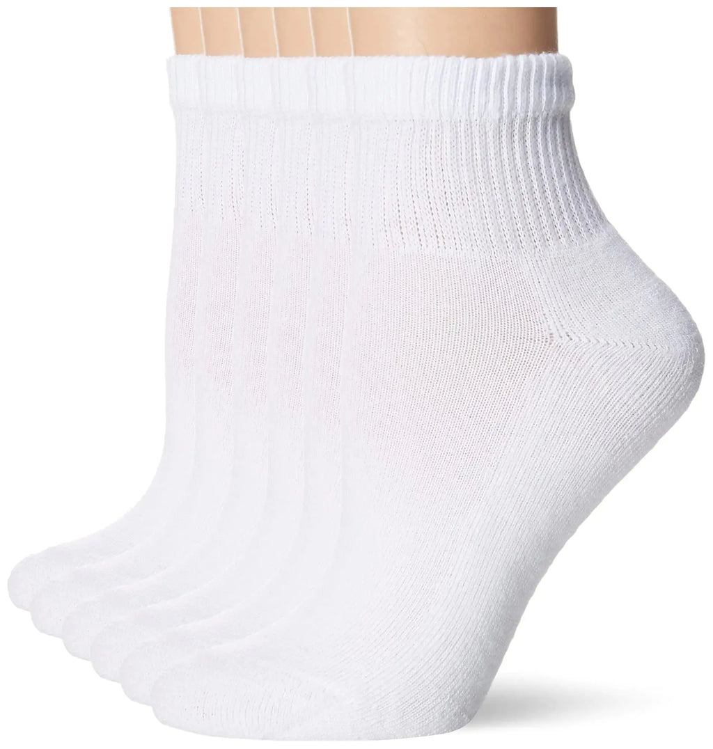 Hanes womens Ultimate Comfort Toe Seamed Ankle Socks Pack Of 6 5-9 Black - 6 Pack