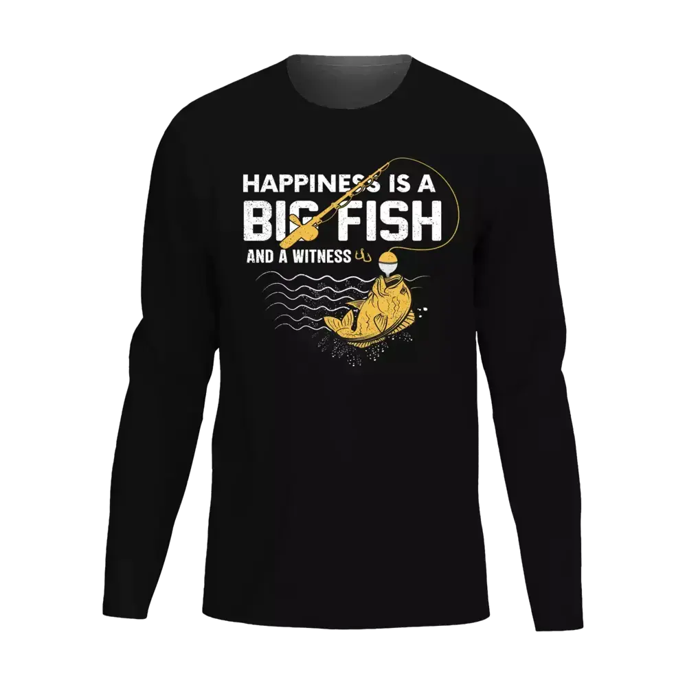 Happiness Is A Big Fish Men Long Sleeve Shirt