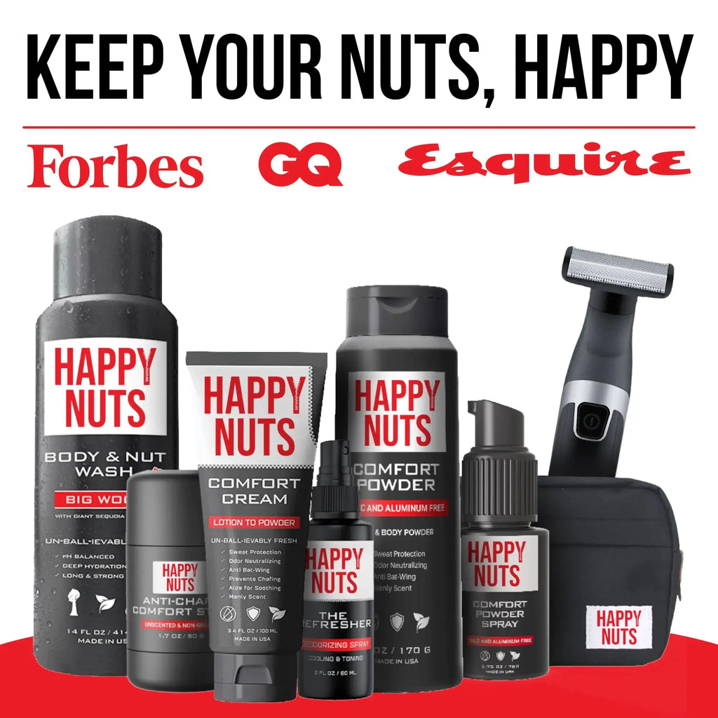 Happy Nuts Comfort Body Powder - Anti-Chafing, Sweat Defense & Odor Control(Pack of 2)