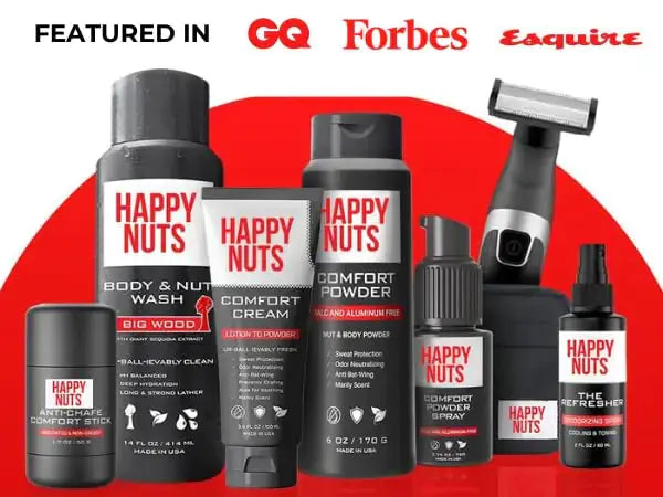 Happy Nuts Comfort Body Powder - Anti-Chafing, Sweat Defense & Odor Control(Pack of 2)