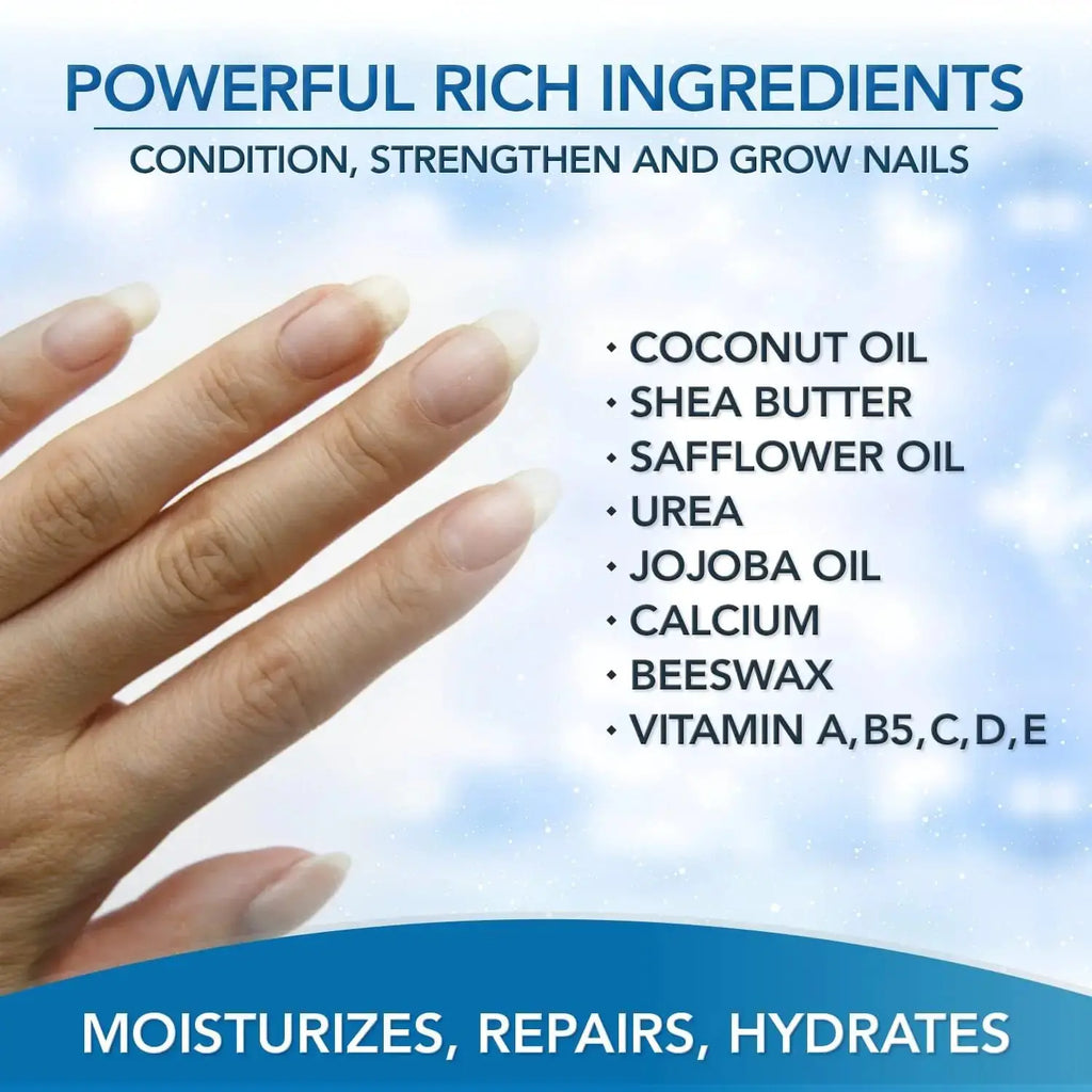 Hard As Hoof Nail Strengthening Cream - Coconut Scent, Nail Growth & Cuticle Conditioning (1 oz)