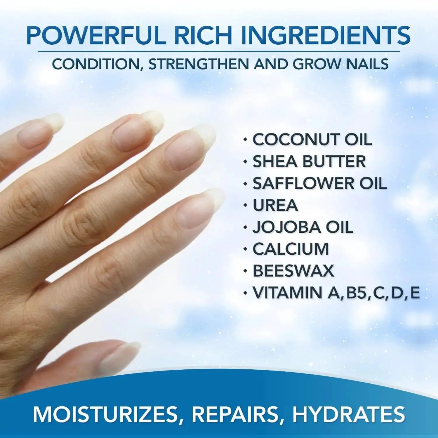 Hard As Hoof Nail Strengthening Cream - Coconut Scent, Nail Growth & Cuticle Conditioning (1 oz)