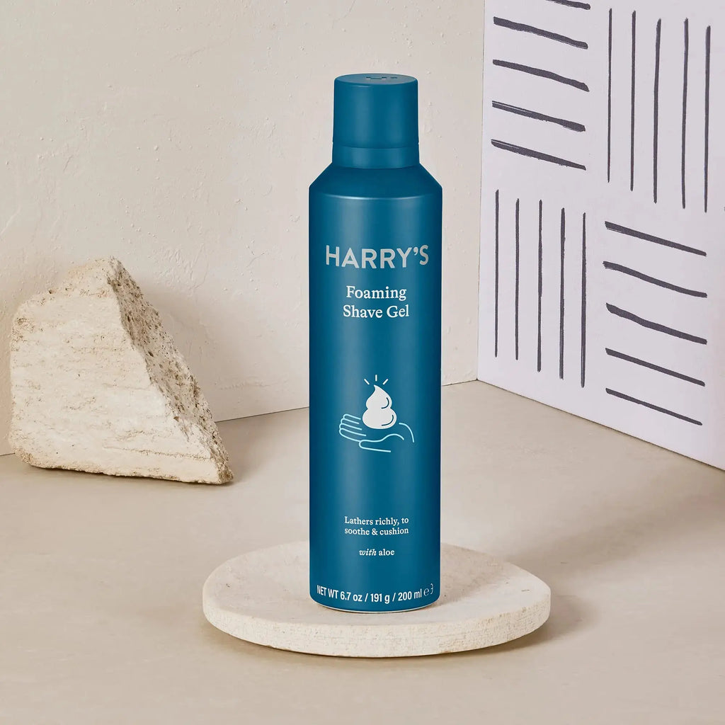 Harry's Razor Blades Refills + Shave Gel Bundle (Pack of 1 Razors+ Gel)