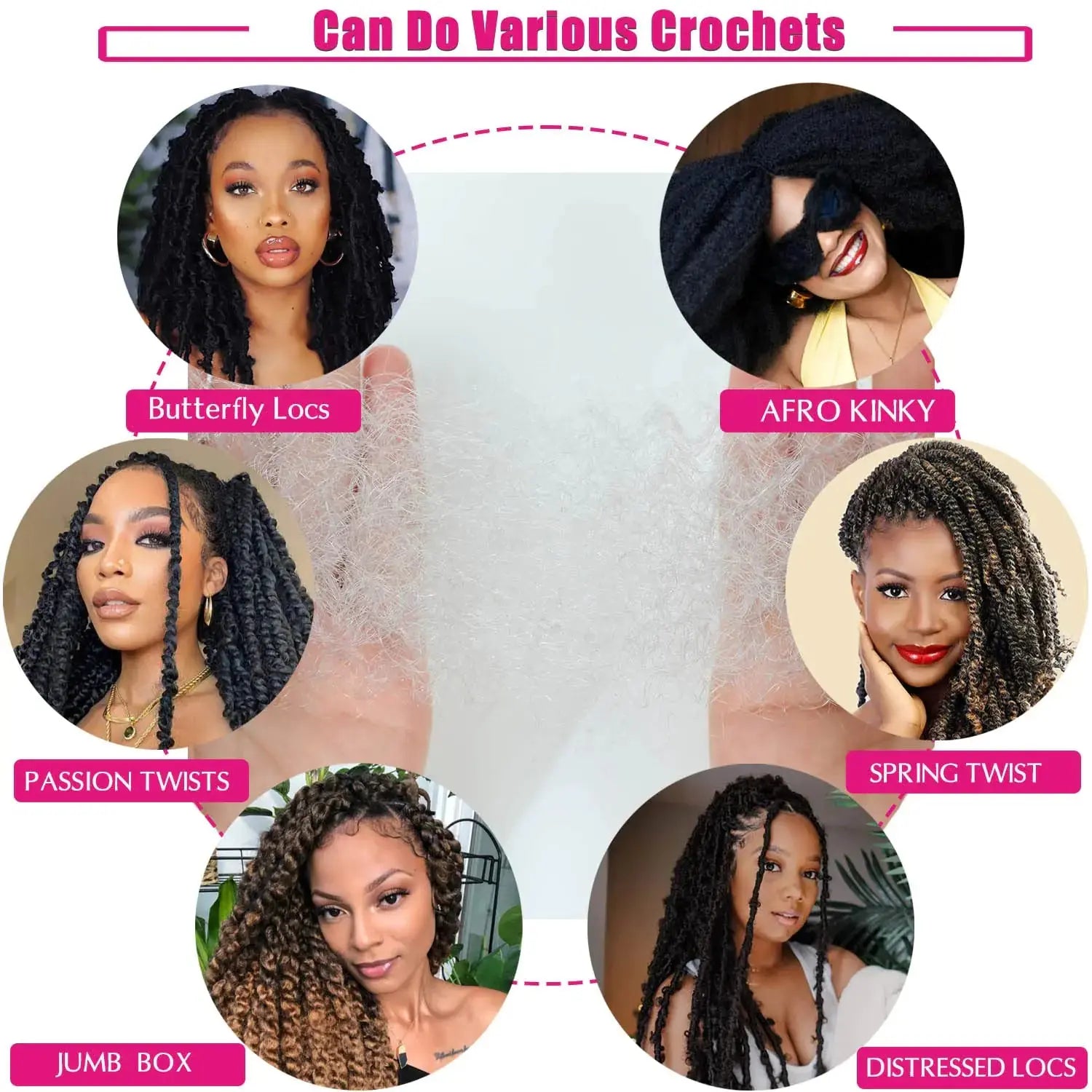 Hbegant Springy Afro Twist Hair 24 Inch - Pre Fluffed Spring Hair Extensions Gray