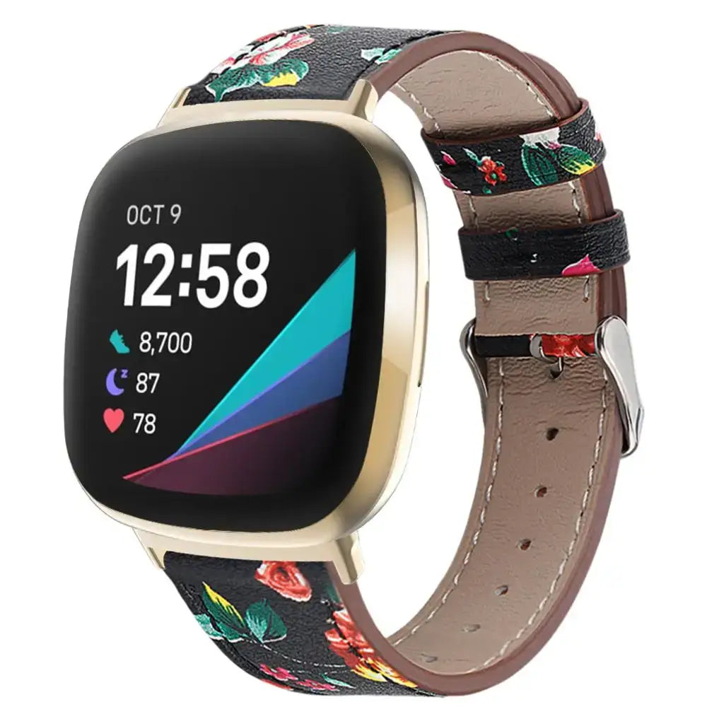 Fitbit Versa & Sense Leather Band - Durable Stylish Design