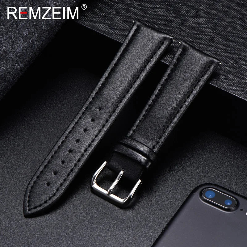 Polar Leather Watch Band For Smartwatch Calfskin Replacement Strap Buckle