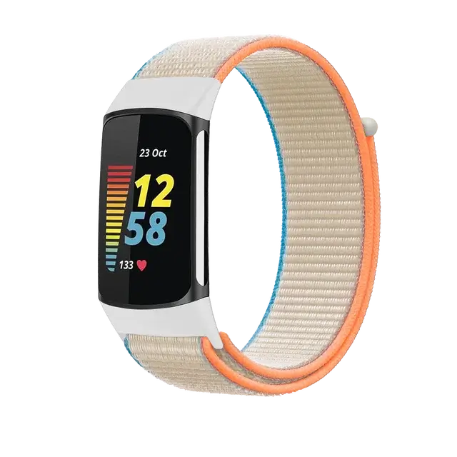 Fitbit Charge 5 6 Nylon Velcro Band - Durable Comfortable Strap