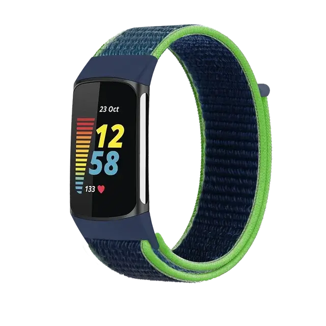 Fitbit Charge 5 6 Nylon Velcro Band - Durable Comfortable Strap
