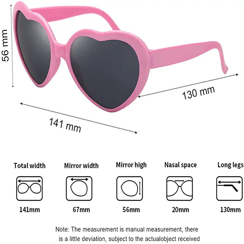 Heart Shaped Sunglasses - 100% UV Protection