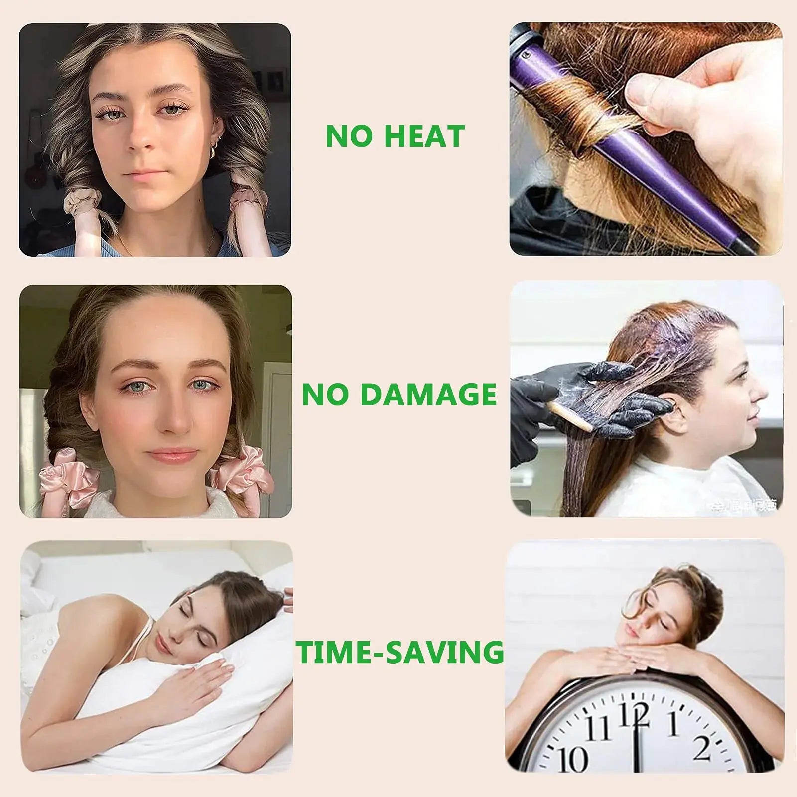 Heatless Curling set,Silk Curls Rod Headband,No Heat Rollers to Sleep in Overnight