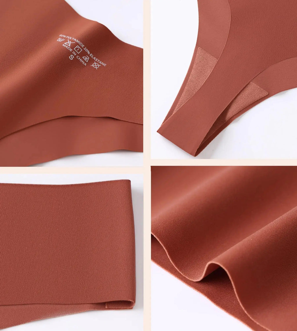 Hellopopgo Seamless Thongs For Womens | V-waisted No Show Thong Seamless Panties - Breathable Comfortable Underwear