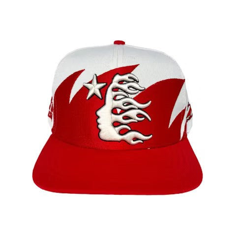 Hellstar Shark Teeth Snapback Off White/Red