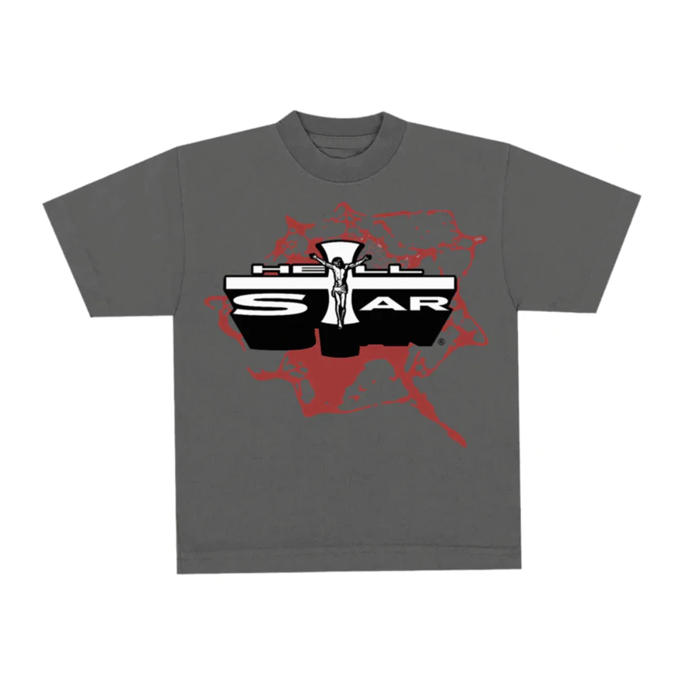 Hellstar Jesus Emblem T-Shirt Charcoal