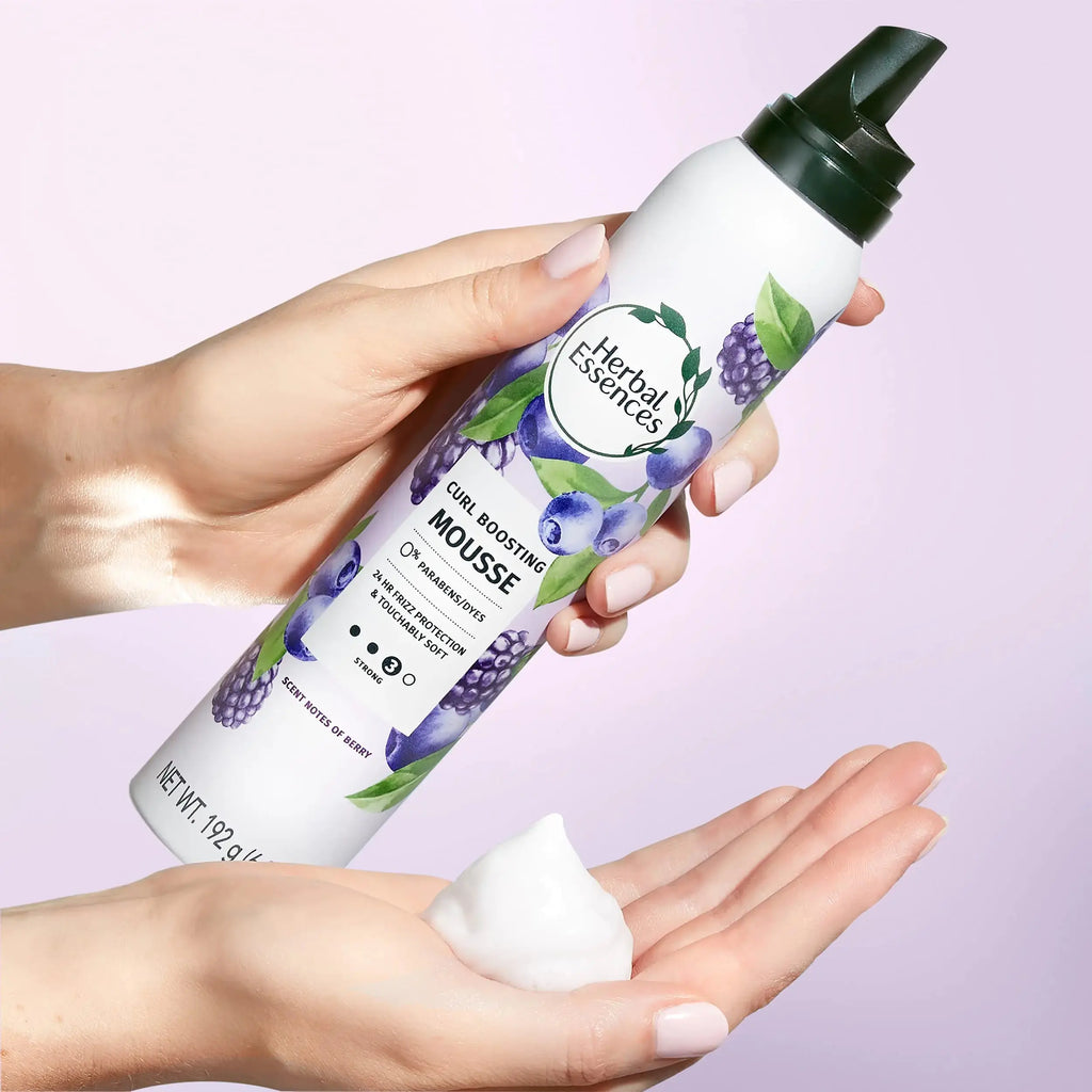Herbal Essences Curl Boosting Mousse – Frizz Control for Curly & Wavy Hair (6.8 Fl Oz, 3 Pack)