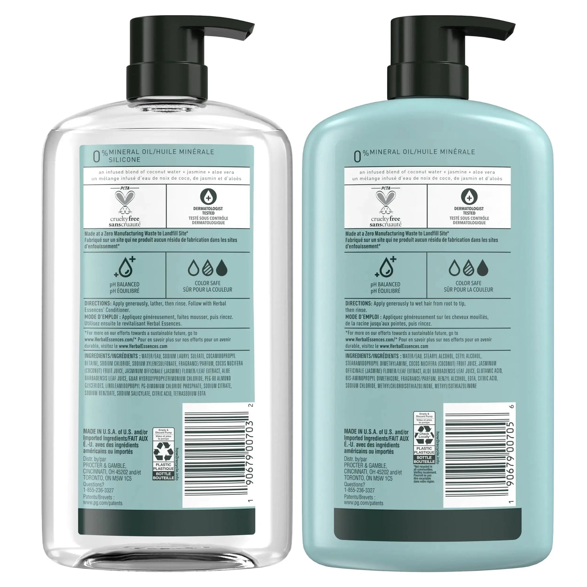 Herbal Essences Shampoo and Conditioner Set - for Dry Hair with Coconut Water & Jasmine