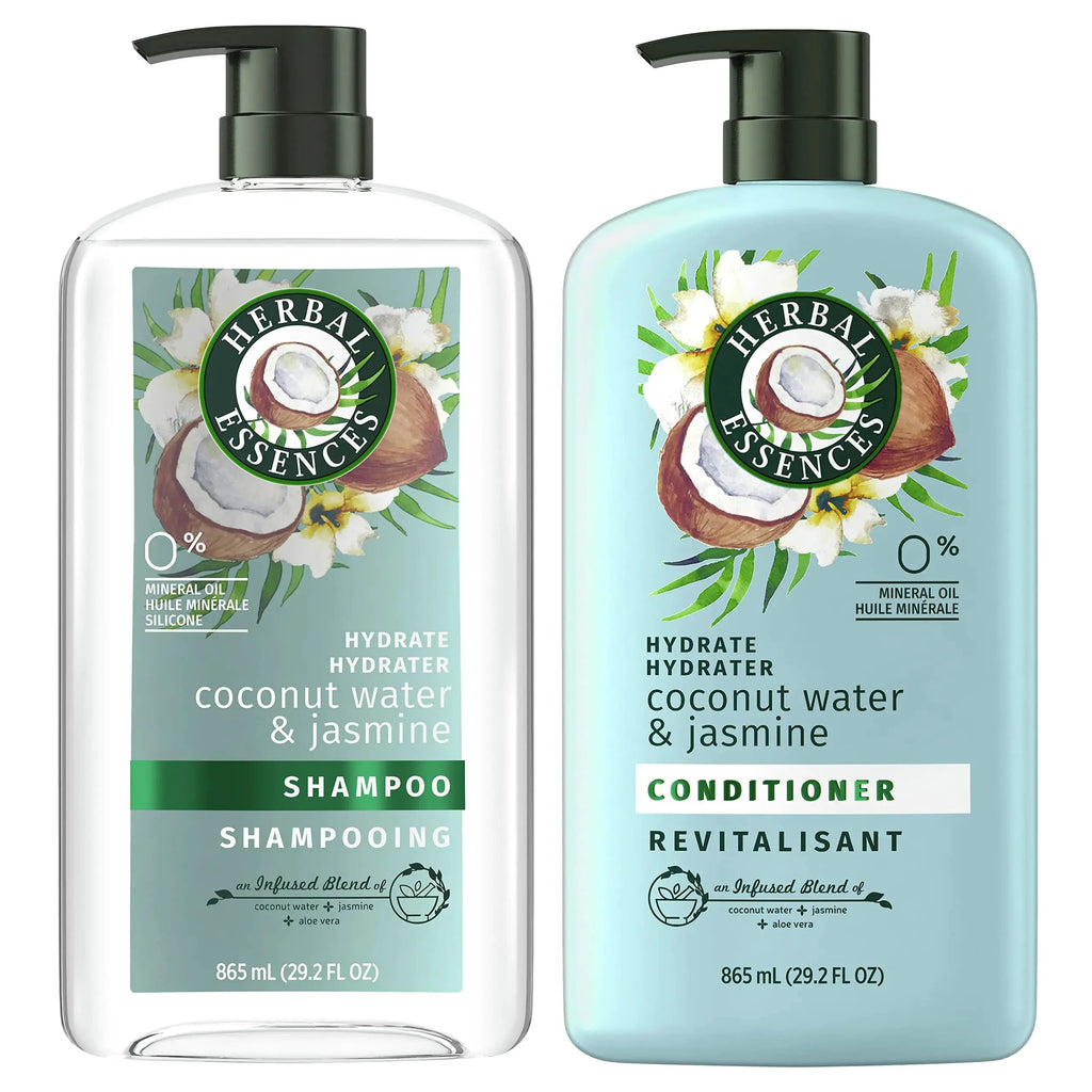 Herbal Essences Shampoo and Conditioner Set - for Dry Hair with Coconut Water & Jasmine