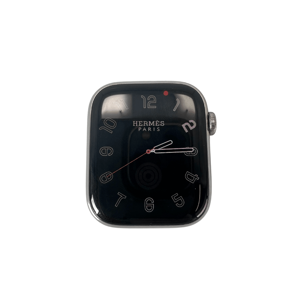 Hermes Apple Watch Series 7 GPS/ Cellular 41 mm - Space Black Stainless Steel Case - Black Silicone Watch Band