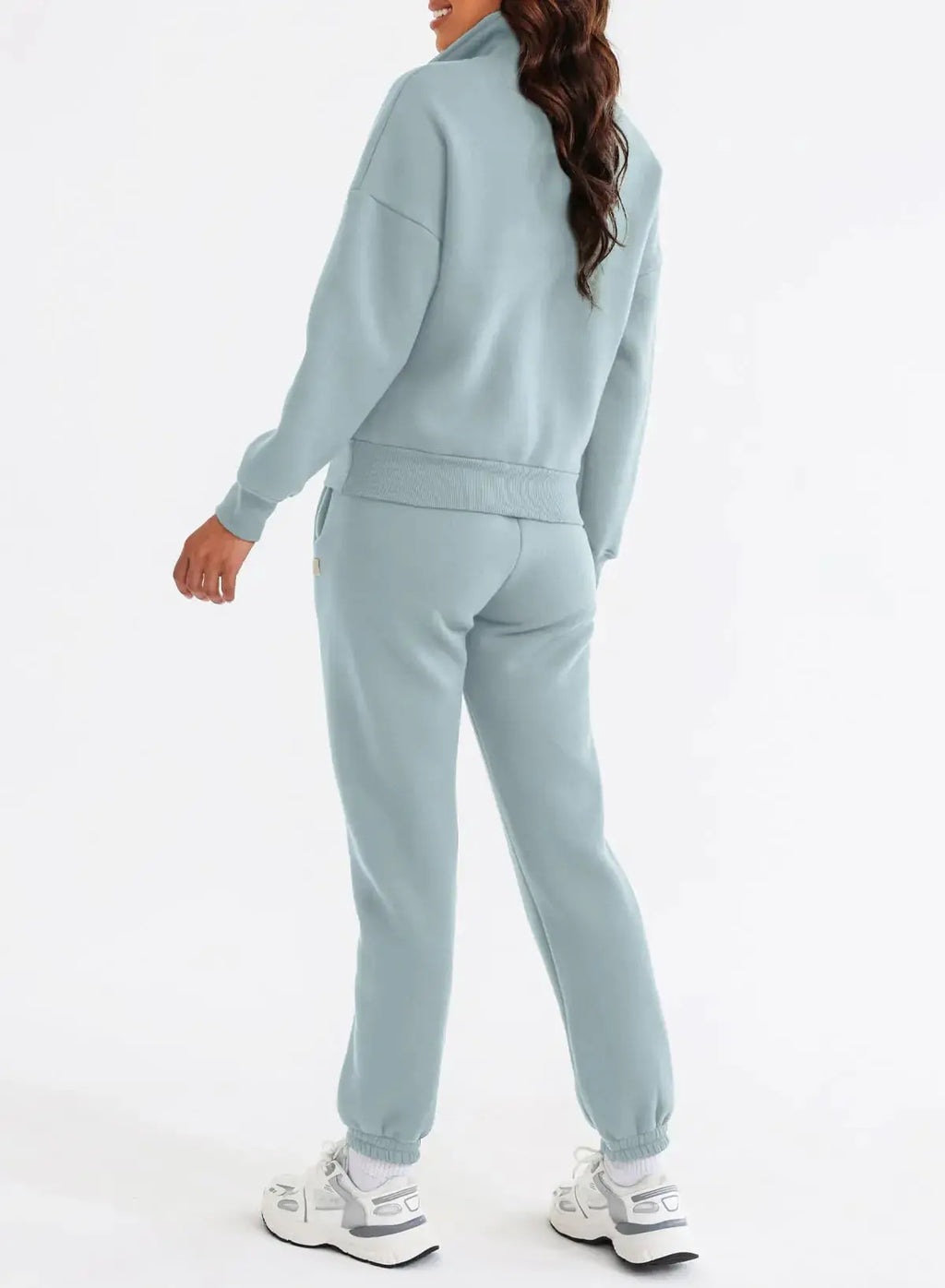 Herseas Women 2 Piece Outfits Sweatsuit Lounge Set Half Zip Pullover with Jogger Airport Tracksuit Matching Pants Set