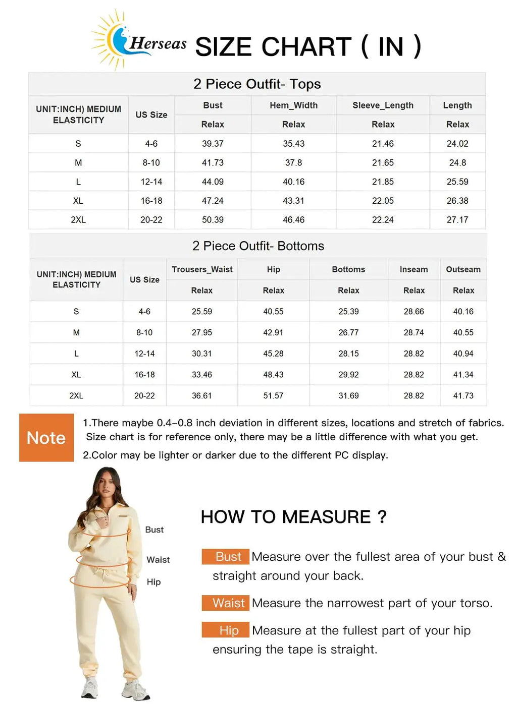 Herseas Women 2 Piece Outfits Sweatsuit Lounge Set Half Zip Pullover with Jogger Airport Tracksuit Matching Pants Set