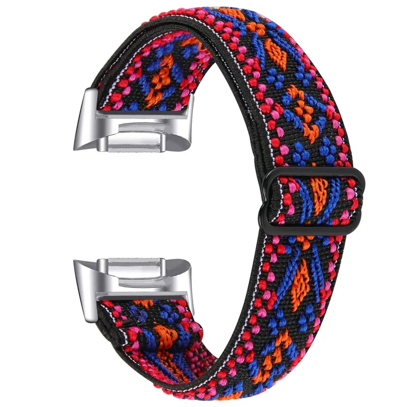 Fitbit Charge 6 5 Nylon Strap - Elastic Sport Fabric Design