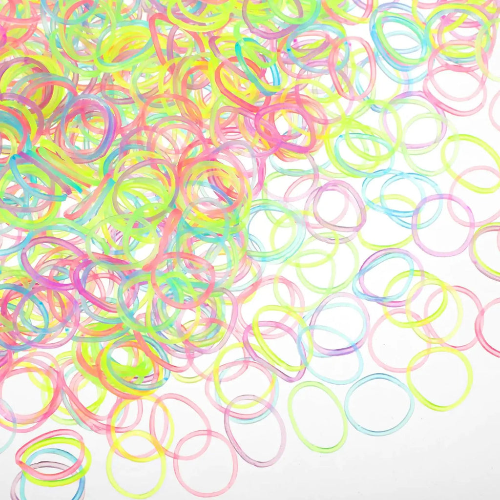 Hicarer 1000 Mini Rubber Bands Soft Elastic Bands for Hair Braids(1.5 cm,Cute Color) 1.5 cm Cute Color