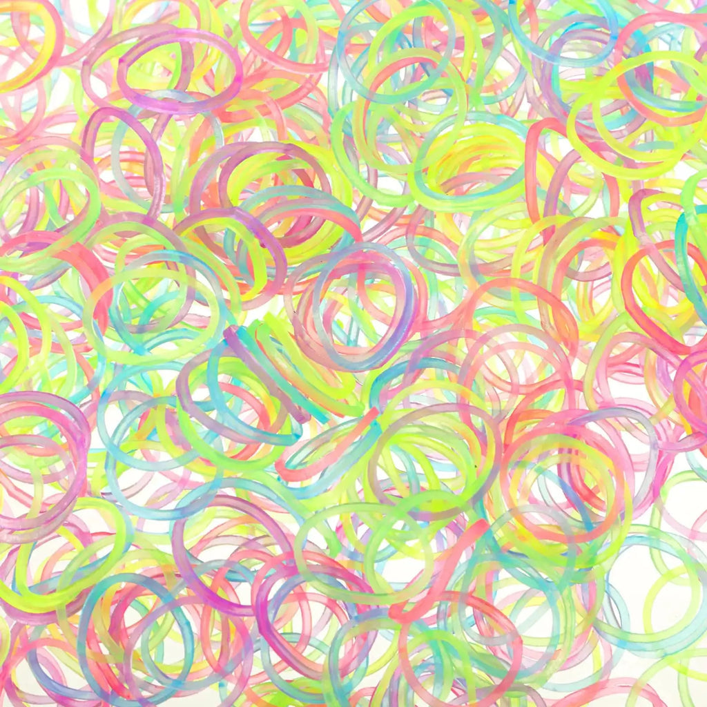 Hicarer 1000 Mini Rubber Bands Soft Elastic Bands for Hair Braids(1.5 cm,Cute Color) 1.5 cm Cute Color
