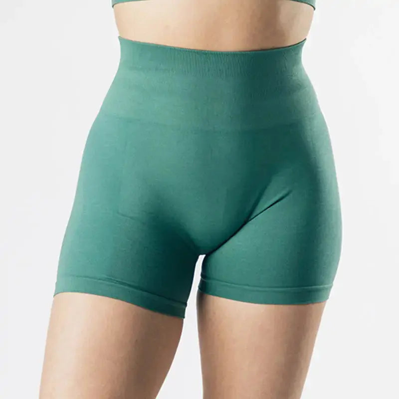 High Waist Sport Shorts - Moisture Wicking Fabric