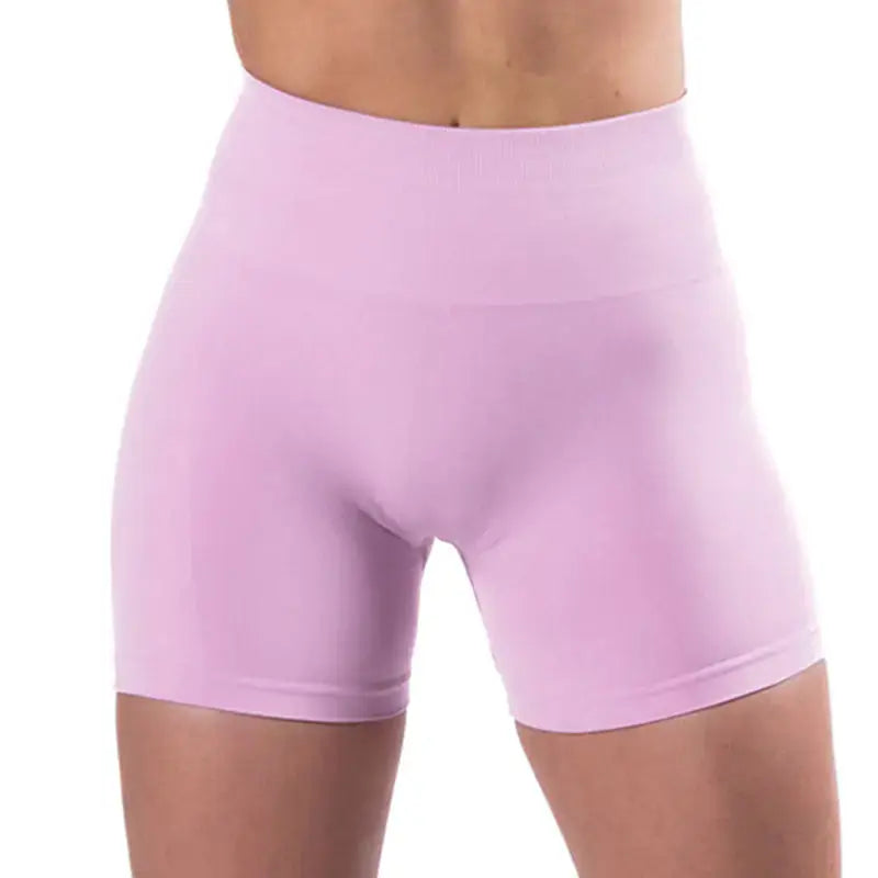 High Waist Sport Shorts - Moisture Wicking Fabric