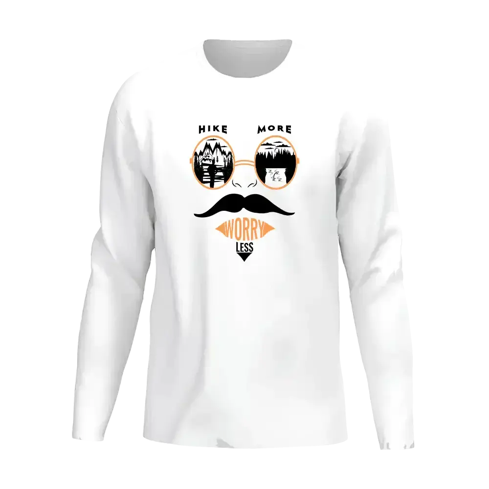 Hike More Worry Less Men Long Sleeve Shirt