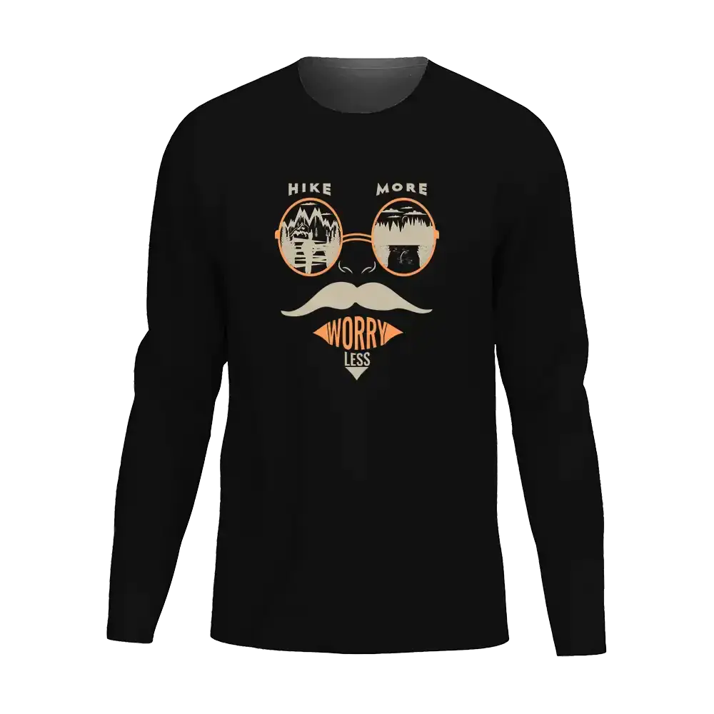 Hike More Worry Less Men Long Sleeve Shirt