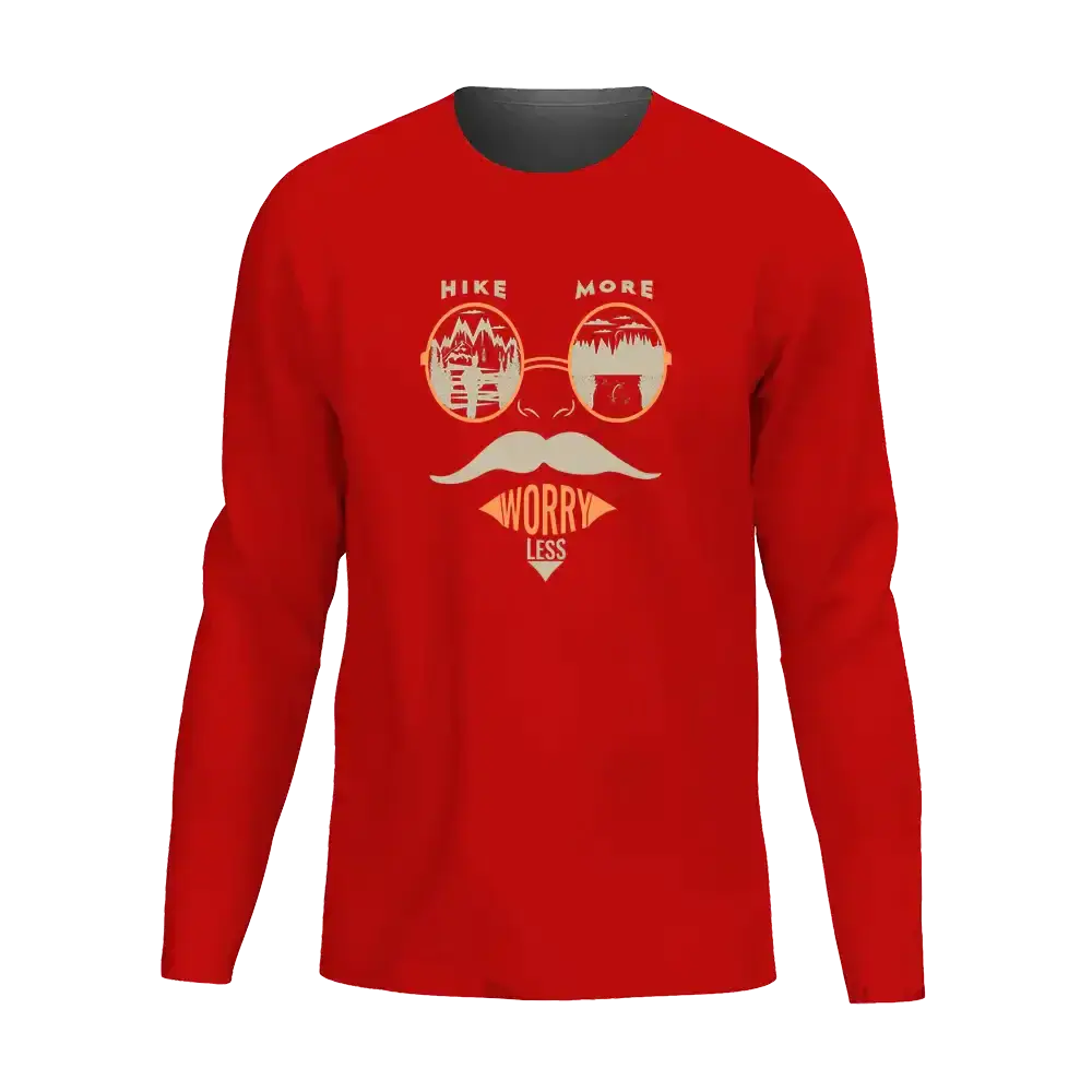Hike More Worry Less Men Long Sleeve Shirt