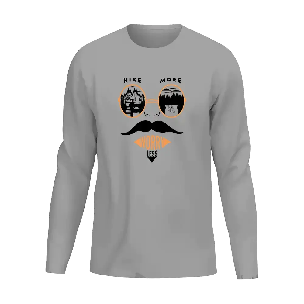 Hike More Worry Less Men Long Sleeve Shirt