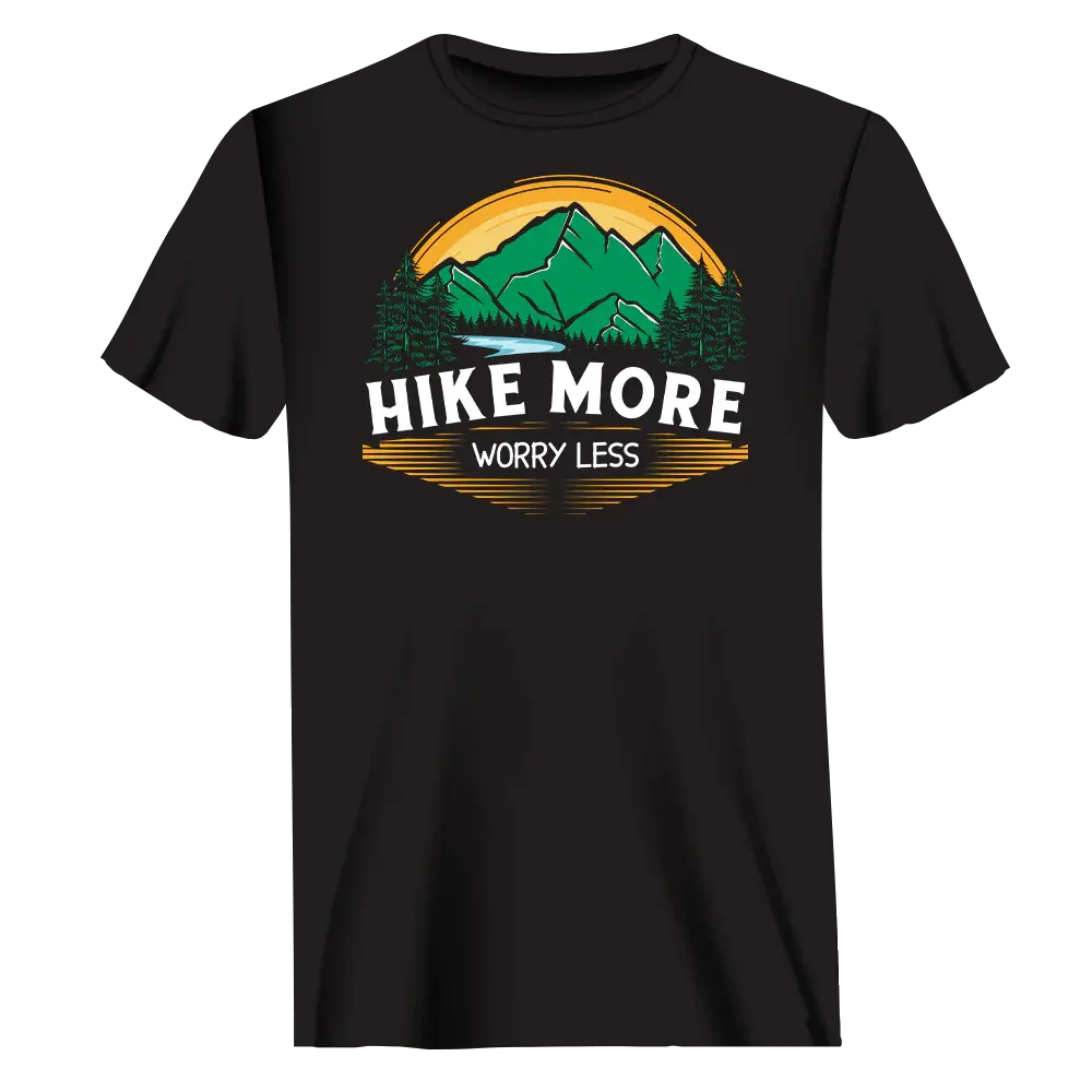 Hike More Worry Less T-Shirt for Men