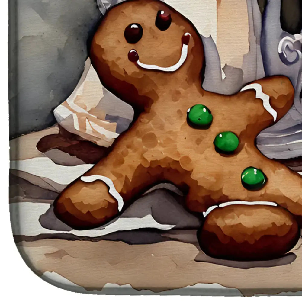 Holiday Gingerbread Dish Mat
