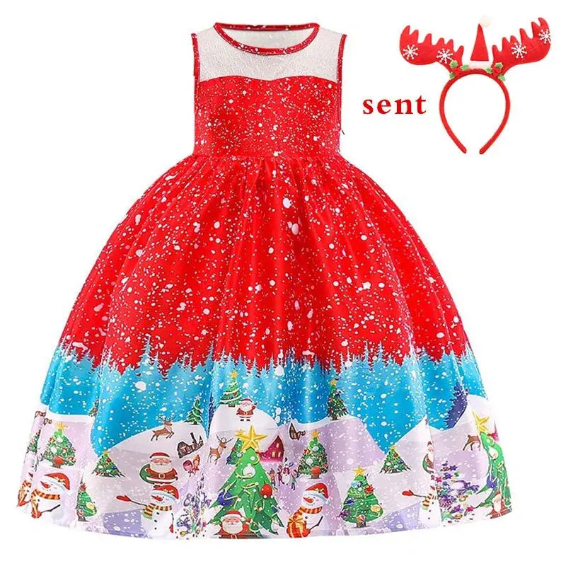 Holiday Princess Party Dress for Girls