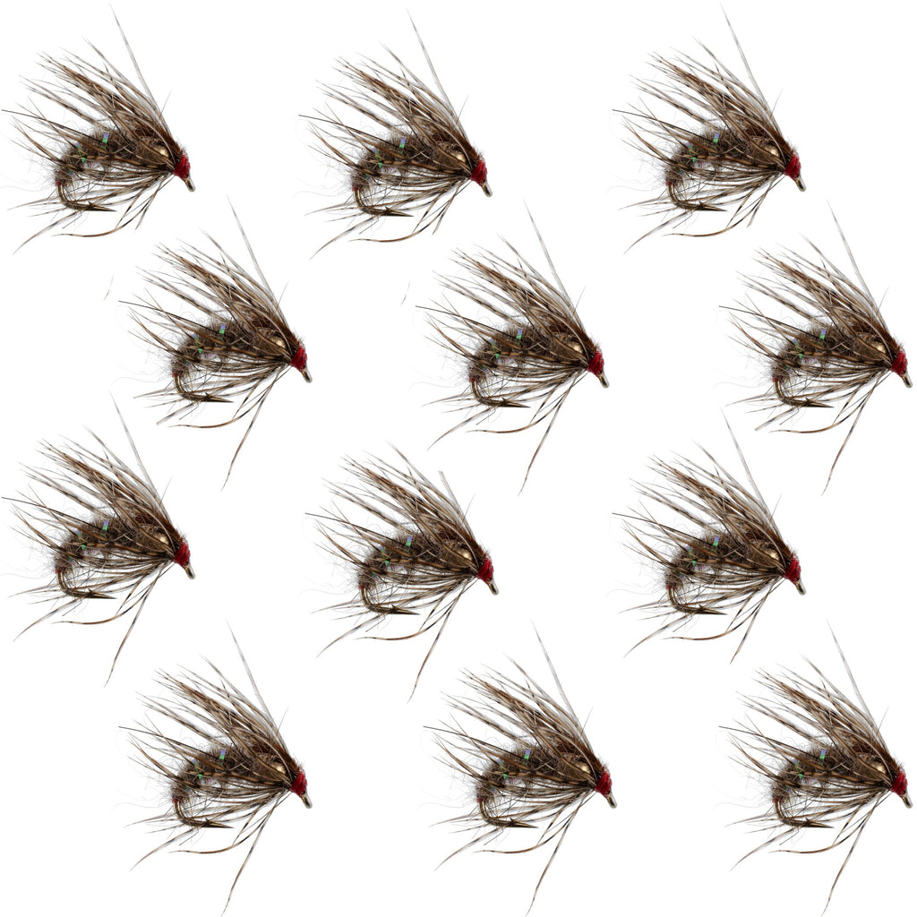 Hares Ear Holy Grail Caddis Pupa Emerger 12 Flies Hook Size 14