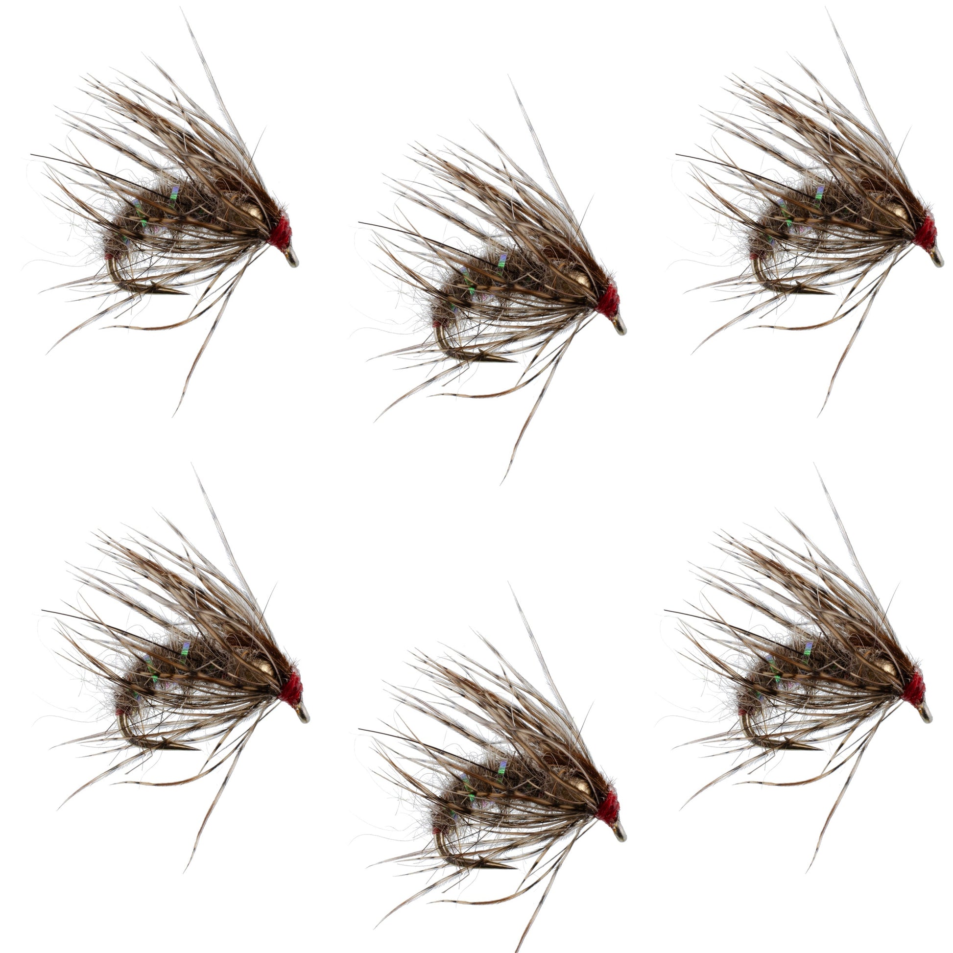 Hares Ear Holy Grail Caddis Pupa Emerger 6 Flies Hook Size 16