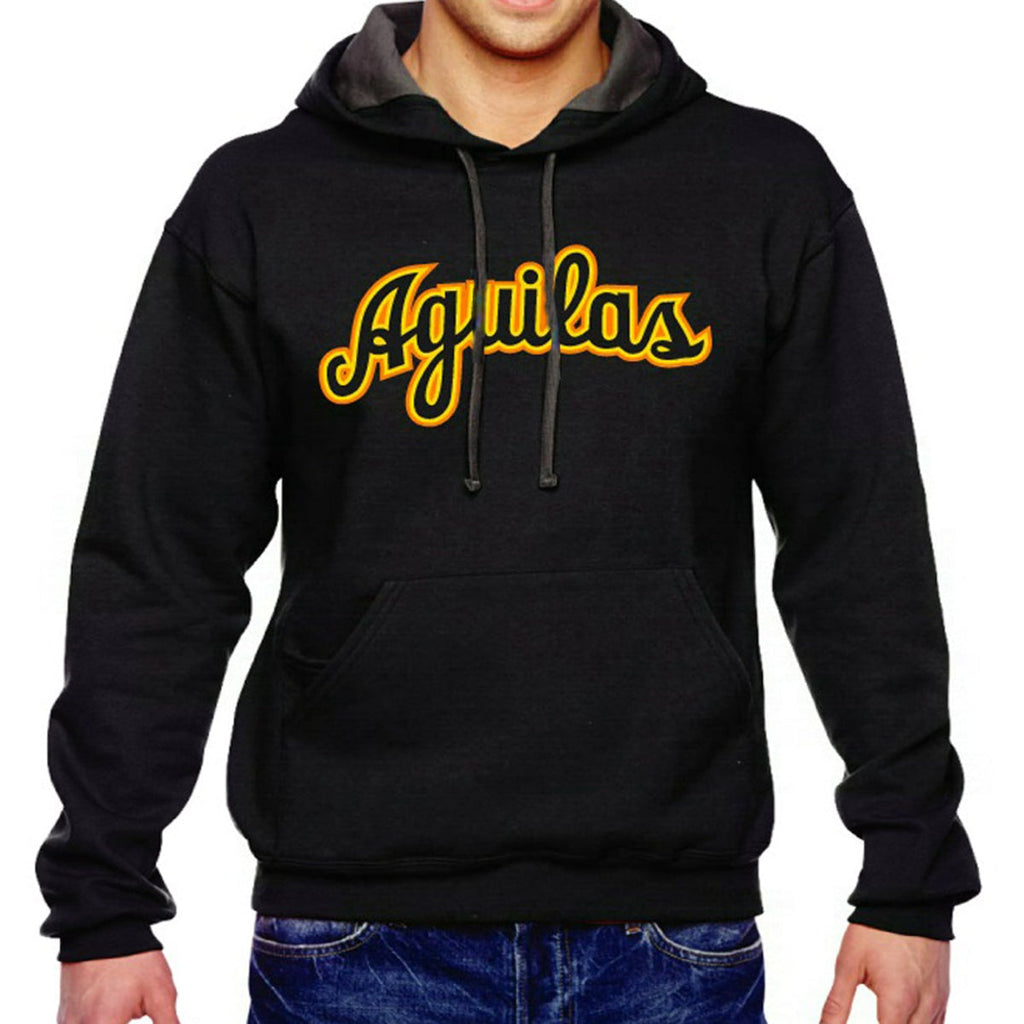Aguilas Cibaeñas Cursive letters and Black Hooded