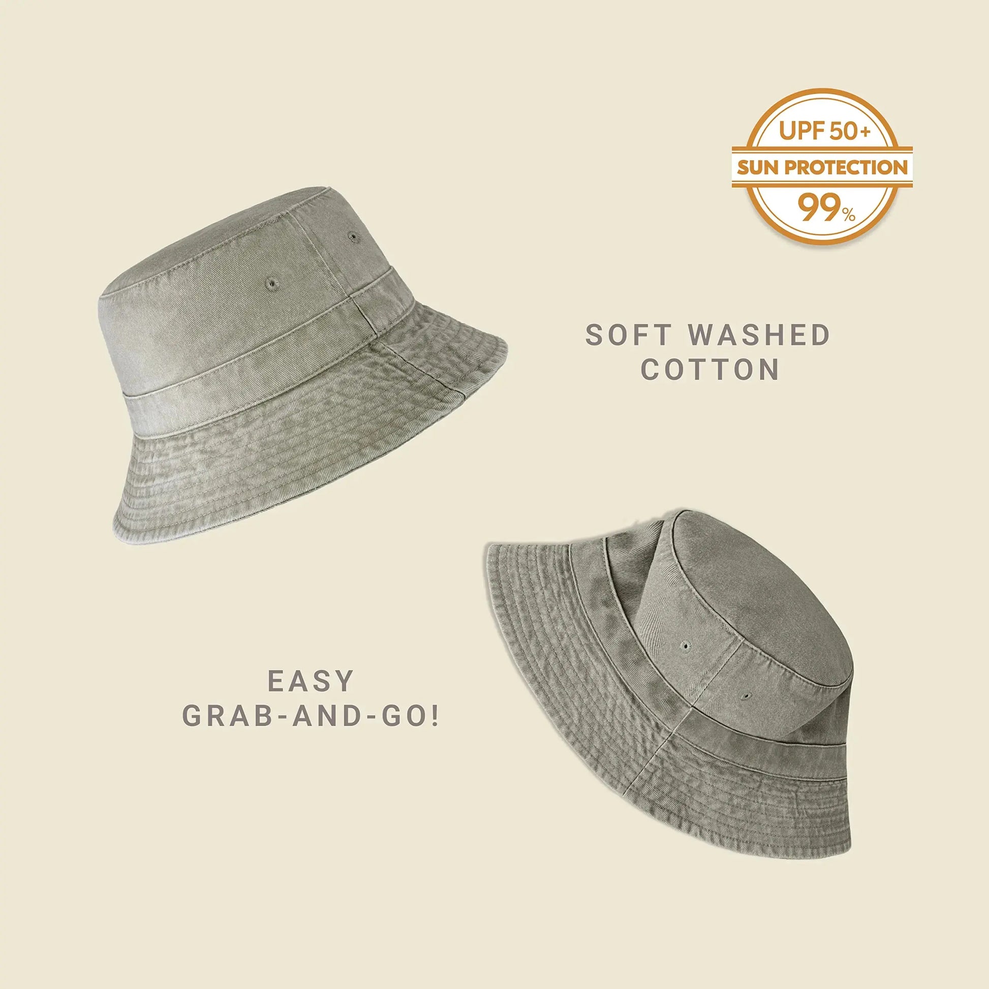 Hot Summer Bucket Hat - Trendy Cotton Sun Hat for Beach, Golf, Fishing Vacation Boonie for Men and Women