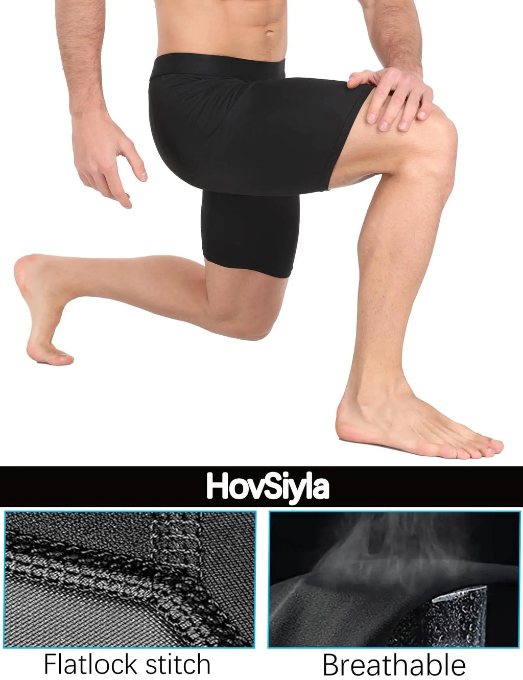 HovSiyla Compression Sports Shorts For Men | Athletic Running Underwear Shorts