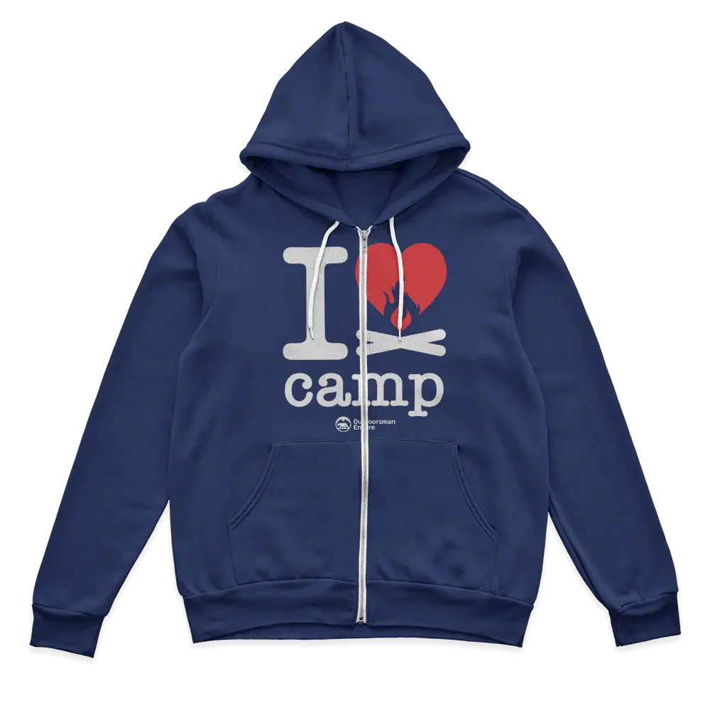 I Love Camp Zip Hoodie for Men